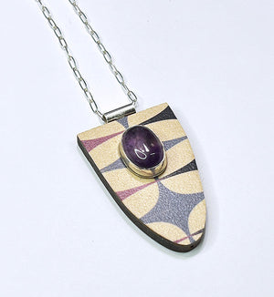 Purple Atomic Shield Pendant