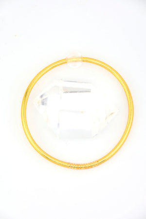 Crystal Energy Thin Thai Buddhist Temple Bangles, Gold, Rose Gold, Champagne Mantra Bracelets