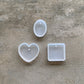 Square Oval Heart Silicone Molds 3pc