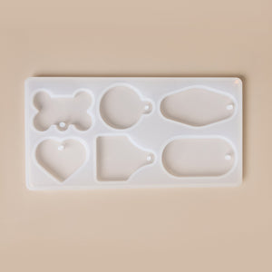 Resin Craft Silicone Tags Mold Pet Collar and Keychain