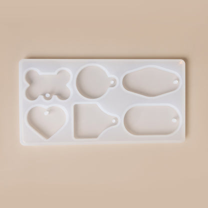 Resin Craft Silicone Tags Mold Pet Collar and Keychain