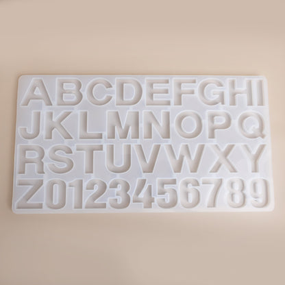 Large Alphabet Letter Charm Silicone Mold Resin Craft DIY