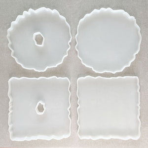 Geode Coasters Silicone Molds 4pc