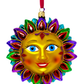 Sedona Red Sun Glass Ornament (R)