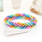 Rainbow or Gold Braided Thai Buddhist Temple Bracelets, Mantra Bangle, Sizes Available