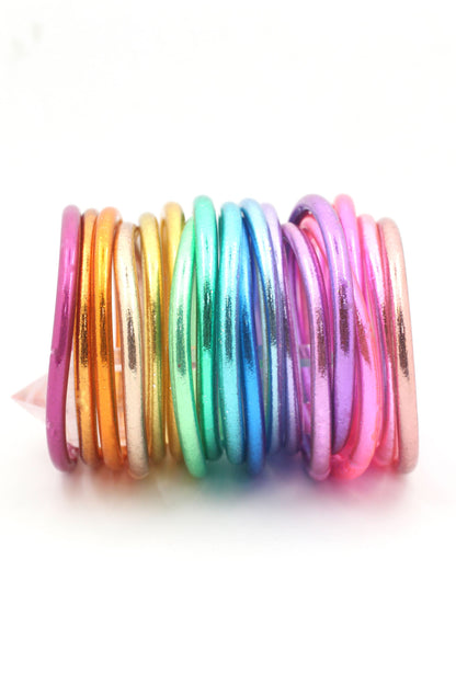 Full Spectrum Set Thai Buddhist Temple Bracelets, Mantra Bangle, Thick, Sizes Available