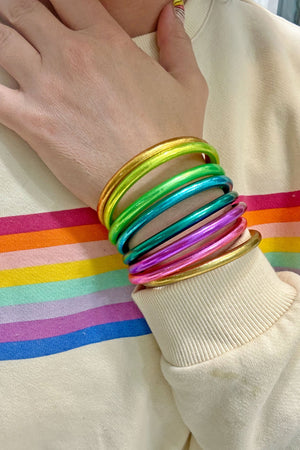 Rainbow Thai Buddhist Temple Bracelets, Mantra Bangle, Kumlai, Sizes Available