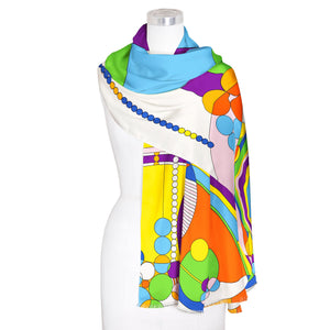 Frank Lloyd Wright March Balloons Silk Blend Shawl – Lightweight Wrap for Women