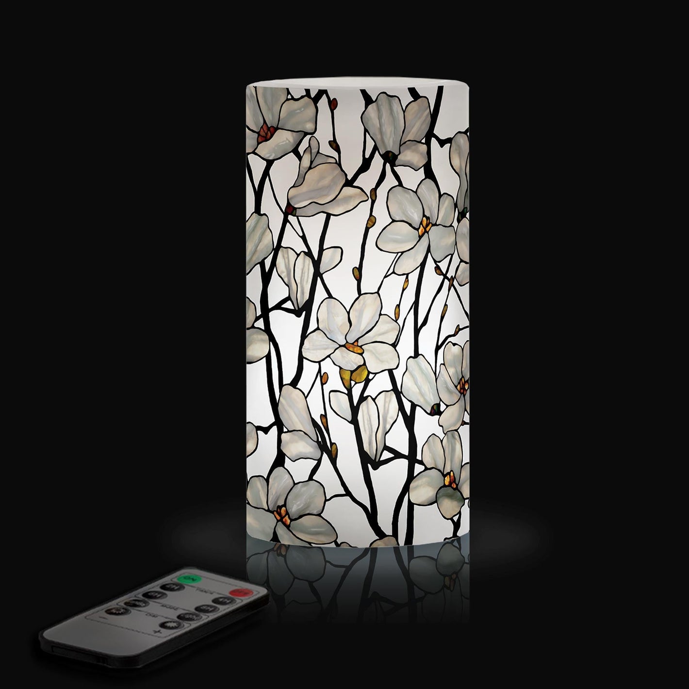 Tiffany Magnolia 6" LED Candle – Battery Operated, Flickering