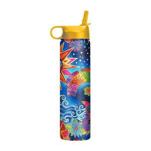 24 oz Water Bottle - Laurel Burch "Celestial Magic"