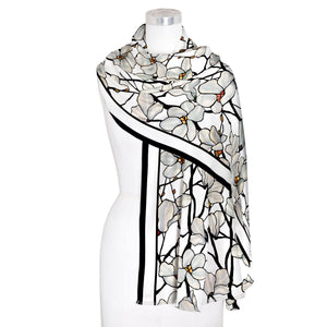 Tiffany Magnolia Silk Blend Shawl – Lightweight Dressy Wrap for Women