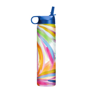 24 oz Water Bottle - EttaVee "Loose Palms"
