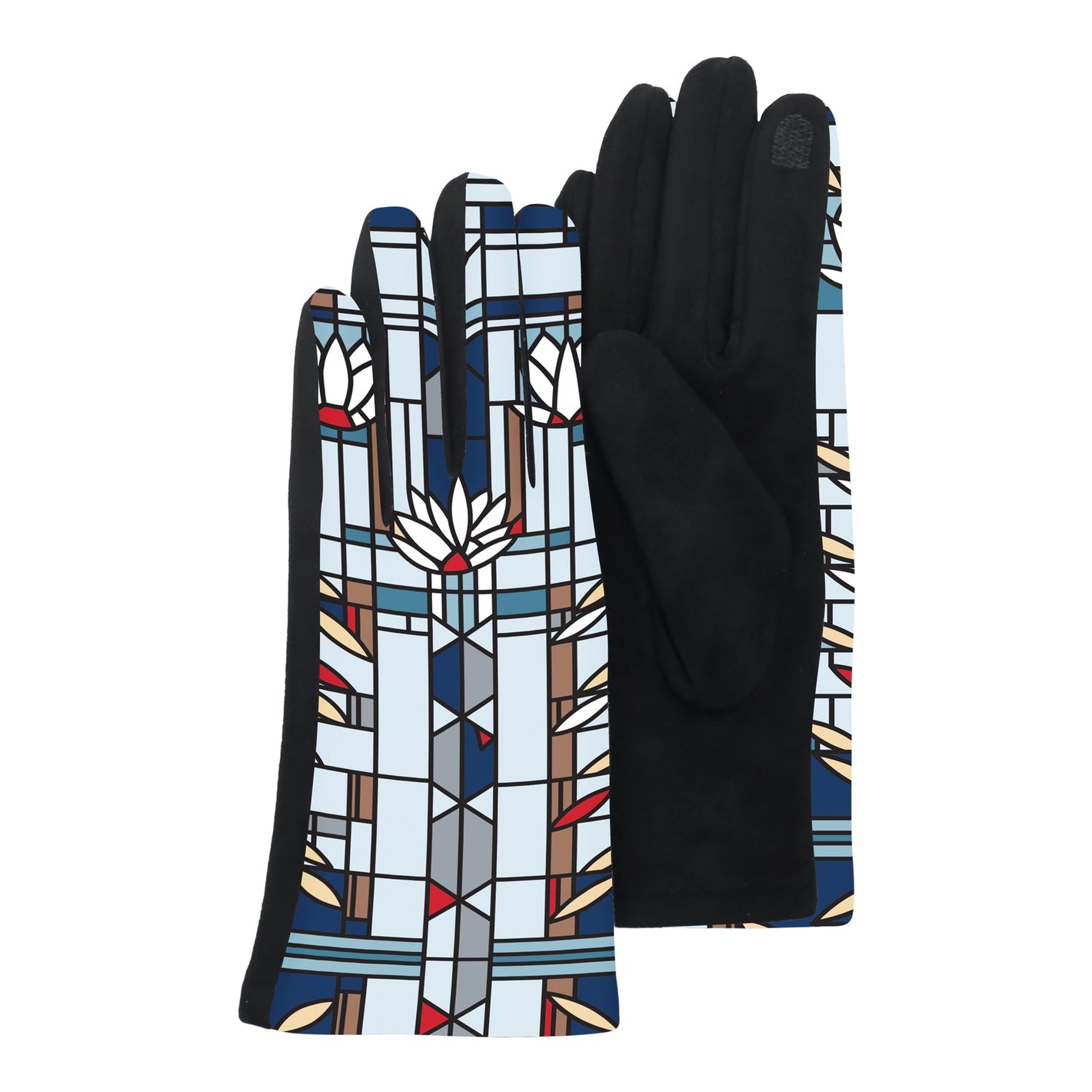 Frank Lloyd Wright Waterlilies Womens Touch Screen Gloves - One Size Fits All
