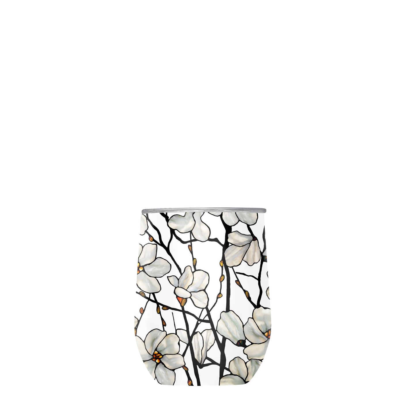 12 oz Stemless Wine Tumbler - Tiffany "Magnolia"