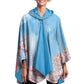 Cherry Blossom Reversible Rain Cape – Lightweight Hooded Poncho Wrap for Women