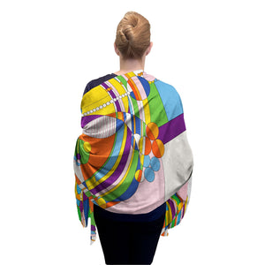 Frank Lloyd Wright March Balloons Silk Blend Shawl – Lightweight Wrap for Women