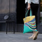 EttaVee Rainbow 1 Canvas Magazine Tote – Slim Vertical Tote Bag