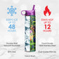 24 oz Water Bottle - Laurel Burch "Jungle Song"