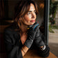 Black & Multicolor Womens Touch Screen Gloves - One Size Fits All