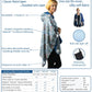 William Morris Strawberry Thief & Black Reversible Rain Cape Poncho – Hooded Womens Wrap