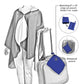 Navy & China Blue Rainproof Hooded Rain Cape – Lightweight Women's Rain Wrap