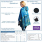 Cherry Blossom Reversible Rain Cape – Lightweight Hooded Poncho Wrap for Women