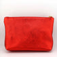 Metallic Italian Leather Zipper Pouch, Purse, 8" Soft Real Leather, Assorted Colors