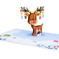 Paper Love Christmas Card - Ornament Reindeer Pop Up Card