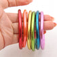Retro Rainbow Set Thai Buddhist Temple Bracelets, Mantra Bangle, Thick, Sizes Available