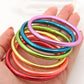 Retro Rainbow Set Thai Buddhist Temple Bracelets, Mantra Bangle, Thick, Sizes Available