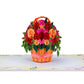 Roses Basket Pop Up Card