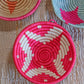 Rosie African Basket Collection, Pink, Blue, Neutral, from Rwanda, Set of 3