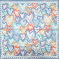 Colorful Heart Pattern Print Square Bandana Scarf
