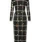 Vibrant Plaid Pleated Maxi Dress