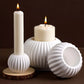 S/M/L Stripe Candle Cup Silicone Mold DIY Handmade Round Flowerpot Plaster Resin Candlestick Craft Casting Molds Home Decor