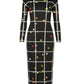 Vibrant Plaid Pleated Maxi Dress