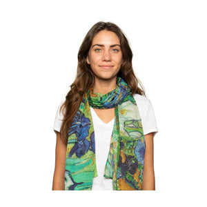 Van Gogh Irises Cotton Scarf