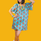 Cheeky Monkeys Square Neck Dress in Magenta