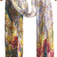 Tiffany Peonies & Iris Long Sheer Scarf – Lightweight, Elegant, Silky-Soft