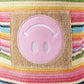 Smiley Woven Rainbow Tote