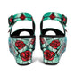 Chocolaticas® Stained Roses Women's Sandal