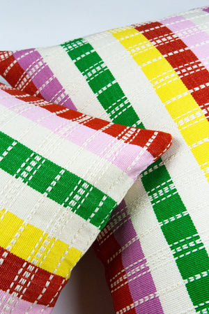 Santiago Rainbow Grid Pillow - 12" x 20"