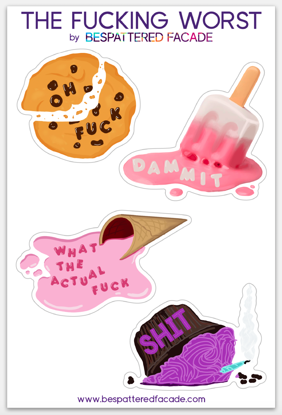 Bespattered Facade The F*cking Worst Sticker Sheet