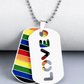 Pride "Dog Tags" Style Necklace – Rainbow Flag Stainless Steel Pendant (Pride, Love, Equality Designs)