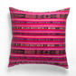 Vintage Magenta, Red and Black Ikat Pillow