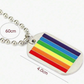 Rainbow Dog Tag Necklace – LGBTQ+ Pride Pendant on 24" Ball Chain