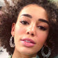Clear Lucite Bamboo Hoop Earrings
