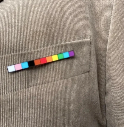 Progress Pride Flag Brooch – Inclusive LGBTQ+ Pin