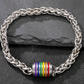 🌈 Stainless Steel Rainbow Charm Bracelet – LGBTQ+ Pride Jewelry