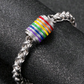 🌈 Stainless Steel Rainbow Charm Bracelet – LGBTQ+ Pride Jewelry